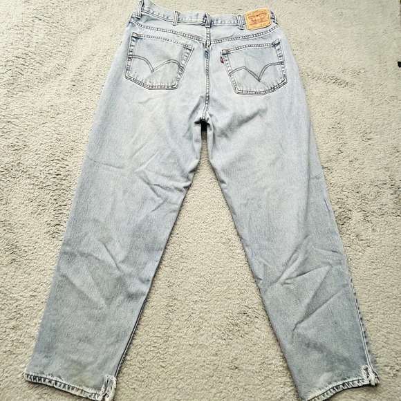 Levi's 560 Blue Jeans‎ Mens 38x32 Comfort Fit Baggy Loose Tapered Leg Distressed - Picture 2 of 9